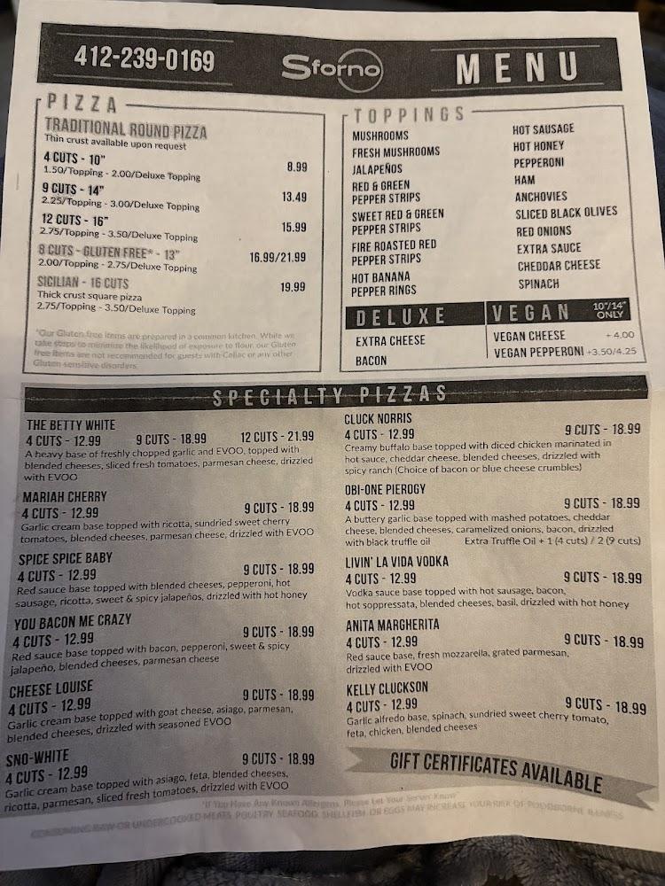 Sforno Menu image 4