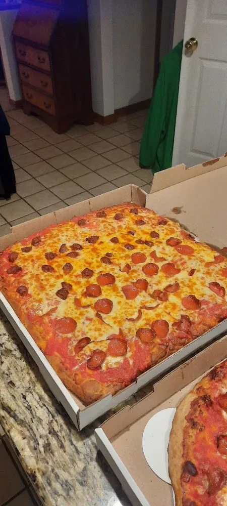 Sicilian Pizza Pepperoni and Sausage